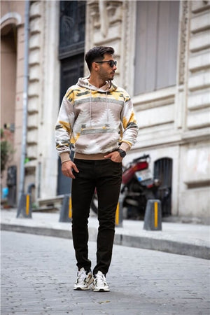 etnik desen oversize sweatshirt - Justyol