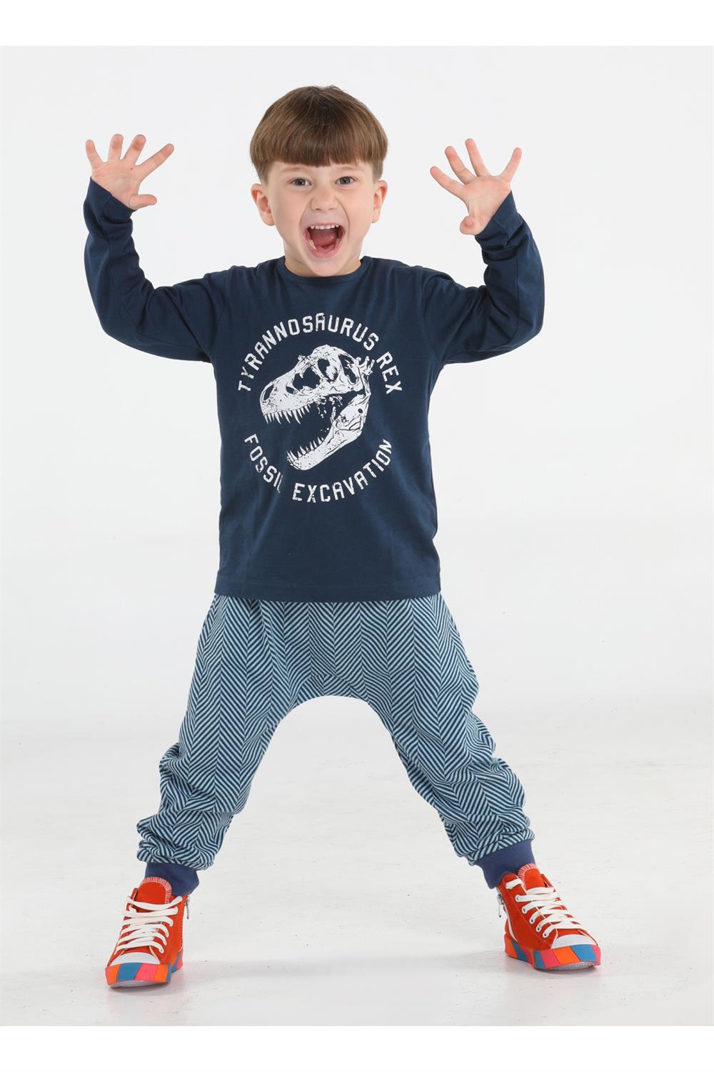 fossil erkek çocuk baggy pantolon + t-shirt takim k - Justyol