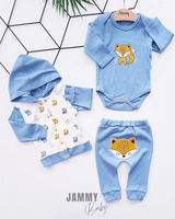 fox figured cardigan 3 - piece set - Justyol