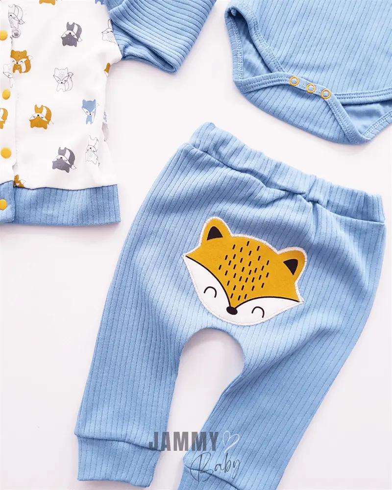 fox figured cardigan 3 - piece set - Justyol