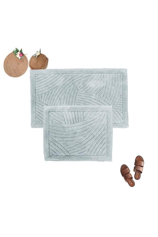 geometrik desen 2li set banyo paspas takimi %100 doğal pamuklu paspas klozet takimi Justyol