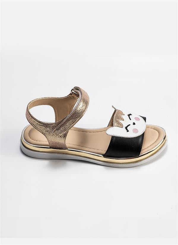 gold cat 3d simli kiz sandalet - Justyol