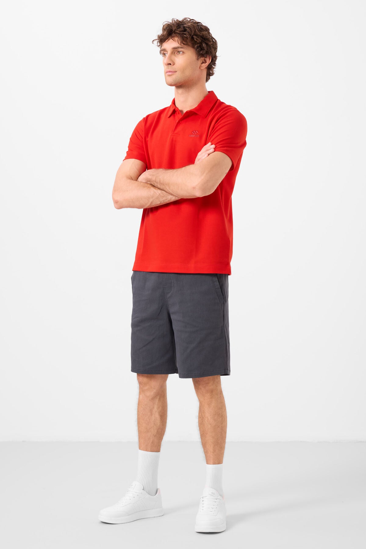 standart fit dokuma hafif esnek chino erkek şort - 81292 - Justyol