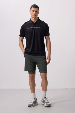 polyester ince yumuşak standart fit erkek taytli şort - 81287 - Justyol