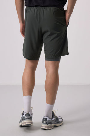 polyester ince yumuşak standart fit erkek taytli şort - 81287 - Justyol