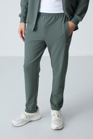 lacivert pamuklu kalin yumuşak dokulu comfort fit basic erkek eşofman takim - 85260 - Justyol