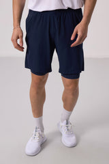 polyester ince yumuşak standart fit erkek taytli şort - 81287 - Justyol
