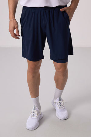 polyester ince yumuşak standart fit erkek taytli şort - 81287 - Justyol