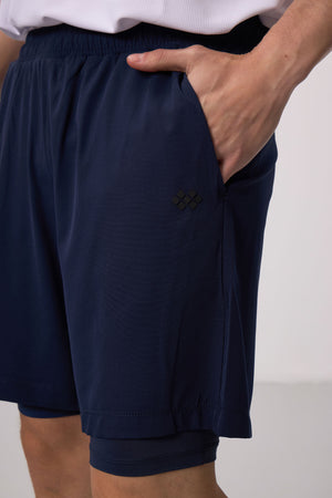 polyester ince yumuşak standart fit erkek taytli şort - 81287 - Justyol
