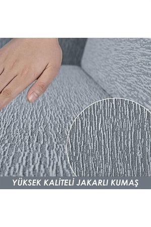 jakarli 3 kişiliklastikli kanepe örtüsü | lastikli koltuk örtüsü | koltuk kilifi - Justyol