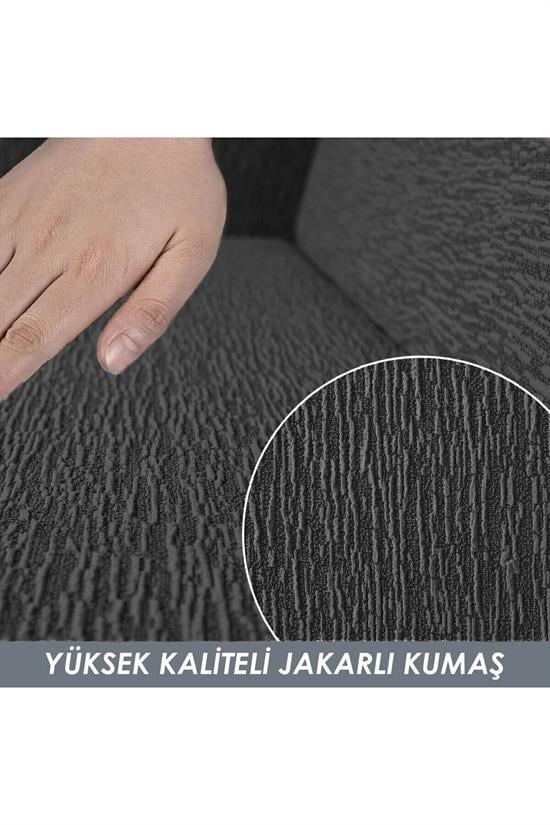 jakarli 3 kişiliklastikli kanepe örtüsü | lastikli koltuk örtüsü | koltuk kilifi - Justyol