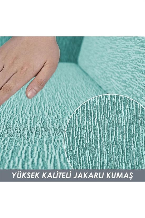 jakarli 3 kişiliklastikli kanepe örtüsü | lastikli koltuk örtüsü | koltuk kilifi - Justyol
