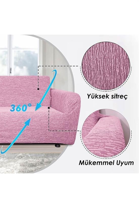 jakarli 3 kişiliklastikli kanepe örtüsü | lastikli koltuk örtüsü | koltuk kilifi - Justyol