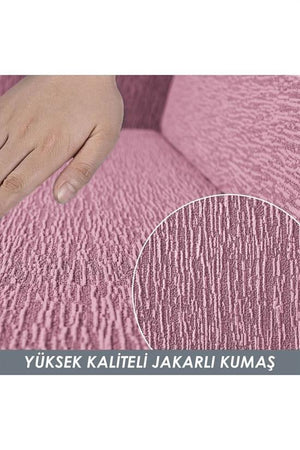 jakarli 3 kişiliklastikli kanepe örtüsü | lastikli koltuk örtüsü | koltuk kilifi - Justyol