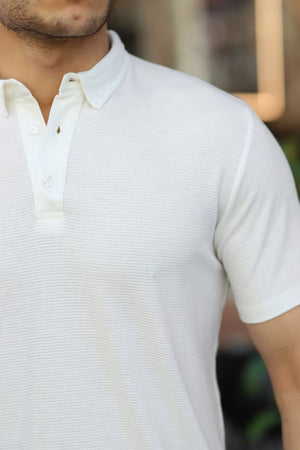 Jakarlı Polo Yaka T-shirt - Justyol