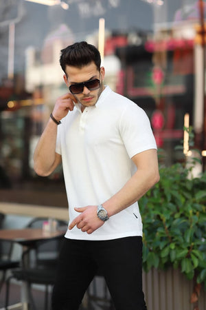 Jakarlı Polo Yaka T-shirt - Justyol