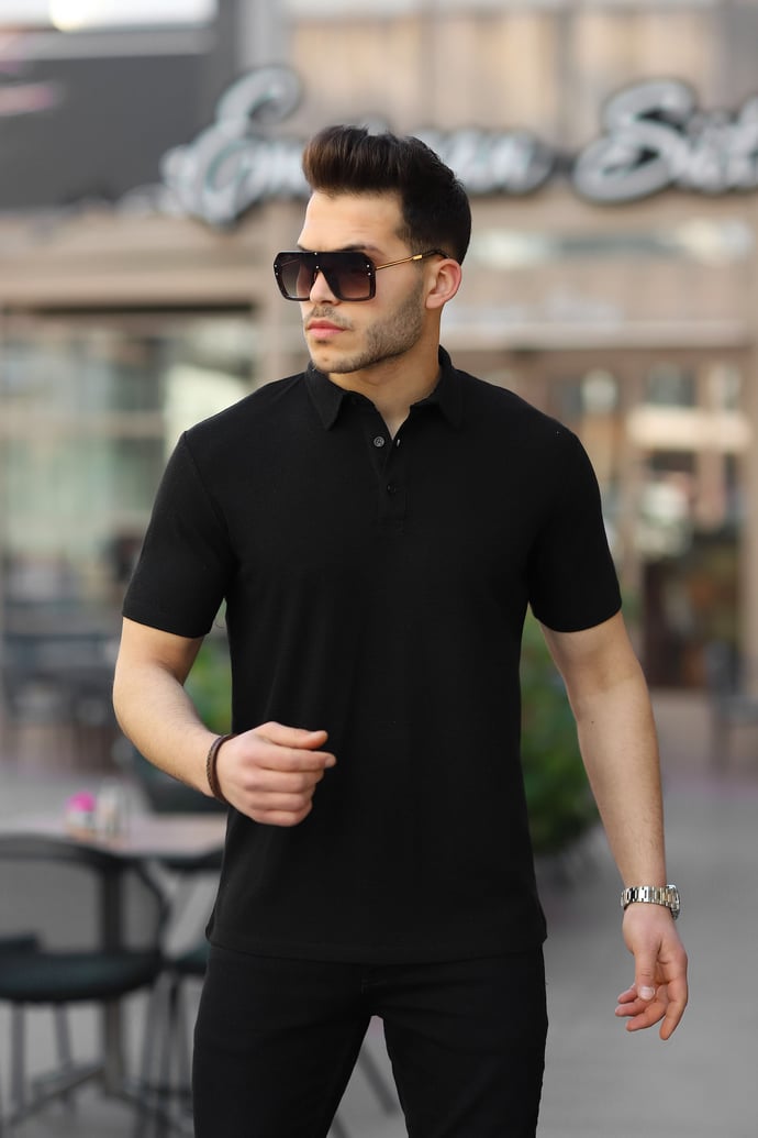 Jakarlı Polo Yaka T-shirt - Justyol