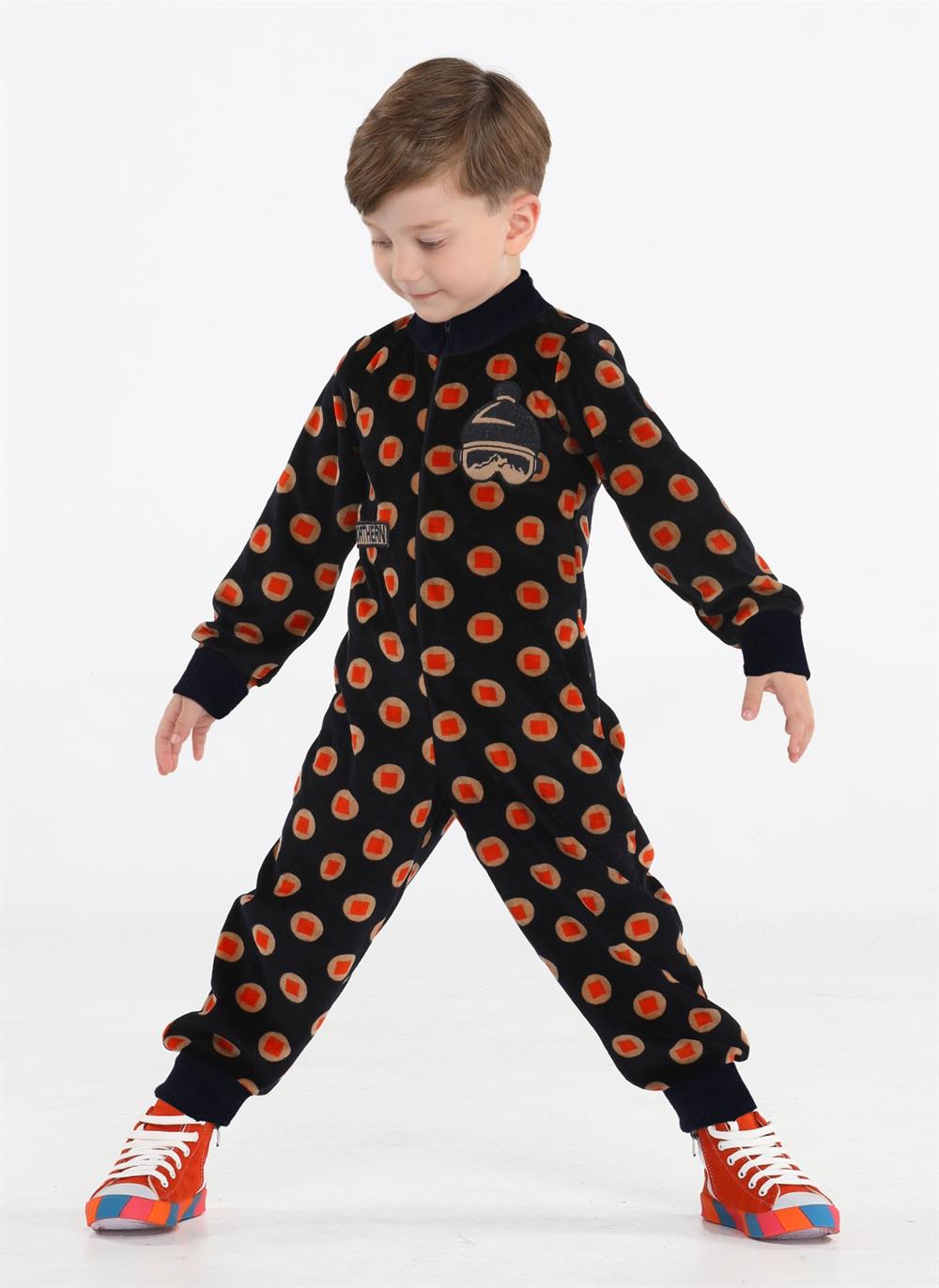 kadife unisex çocuk uzay tulum - Justyol