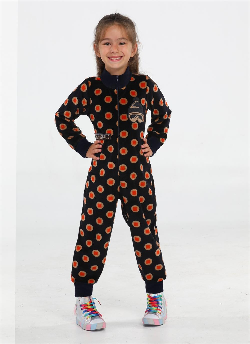 kadife unisex çocuk uzay tulum - Justyol