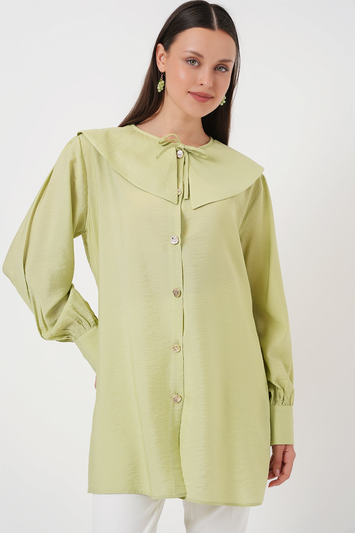 kadin bebe yaka uzun tunik 5967 - Justyol