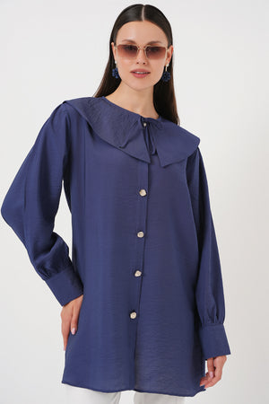 kadin bebe yaka uzun tunik 5967 - Justyol