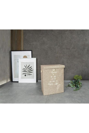 keçe kapakli kirli çamaşir sepeti - çok amaçli saklama kutusu 55x40x30 cm mega hurç - Justyol