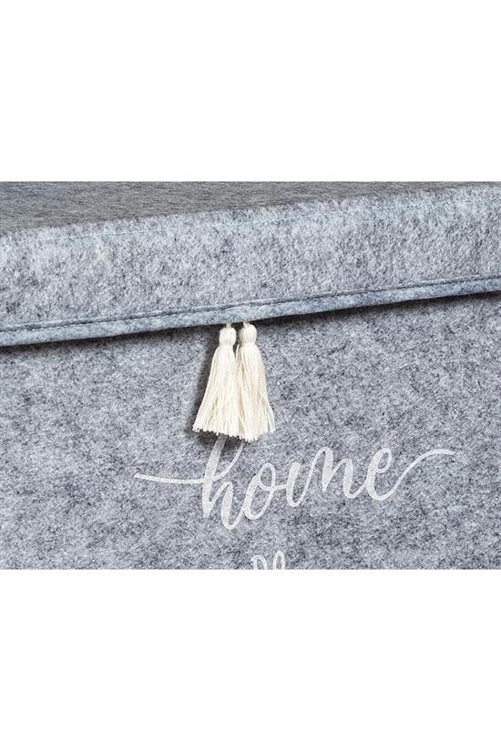 keçe kapakli kirli çamaşir sepeti - çok amaçli saklama kutusu 55x40x30 cm mega hurç - Justyol