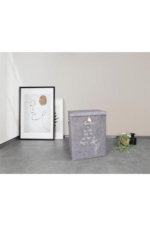 keçe kapakli kirli çamaşir sepeti - çok amaçli saklama kutusu 55x40x30 cm mega hurç - Justyol