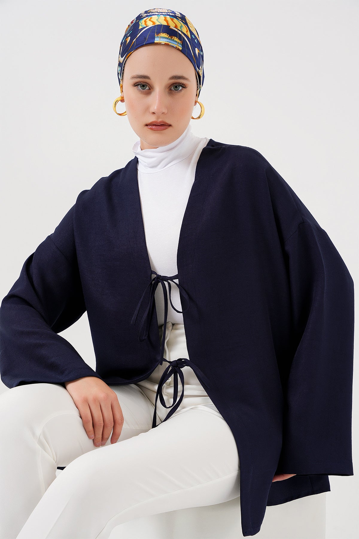 keten tesettür kimono 5968 - Justyol