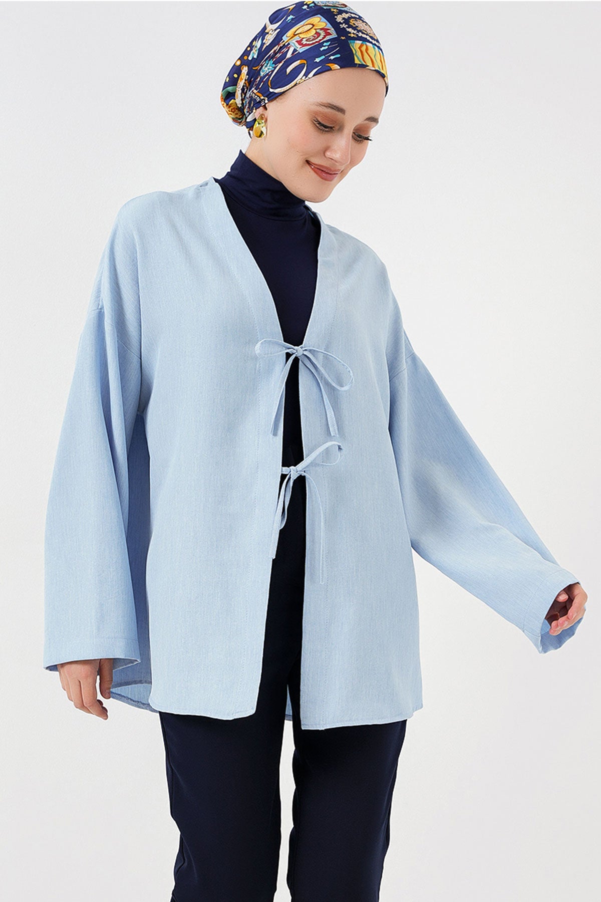 keten tesettür kimono 5968 - Justyol