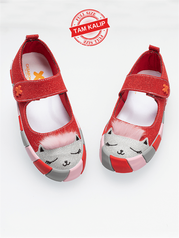 simli kedi kiz sneaker babet - Justyol