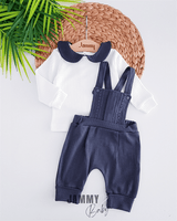 classic zigzag stitched salopet & body set - Justyol