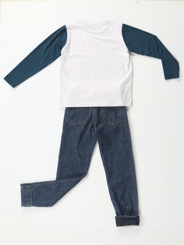 korsan denim pantolon + t-shirt takim - Justyol