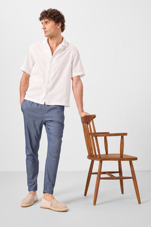 standart fit dokuma hafif esnek chino erkek pantolon - 82178 - Justyol