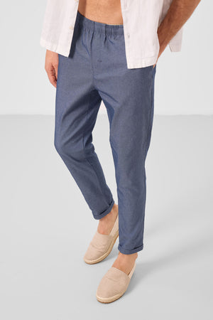 standart fit dokuma hafif esnek chino erkek pantolon - 82178 - Justyol