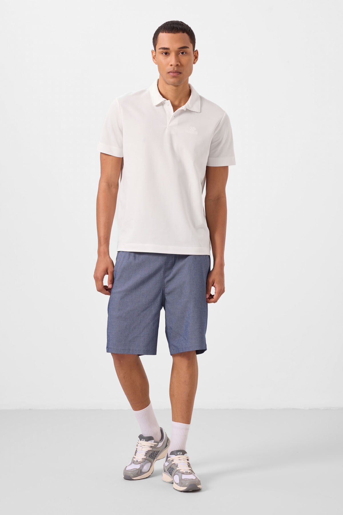 standart fit dokuma hafif esnek chino erkek şort - 81292 - Justyol