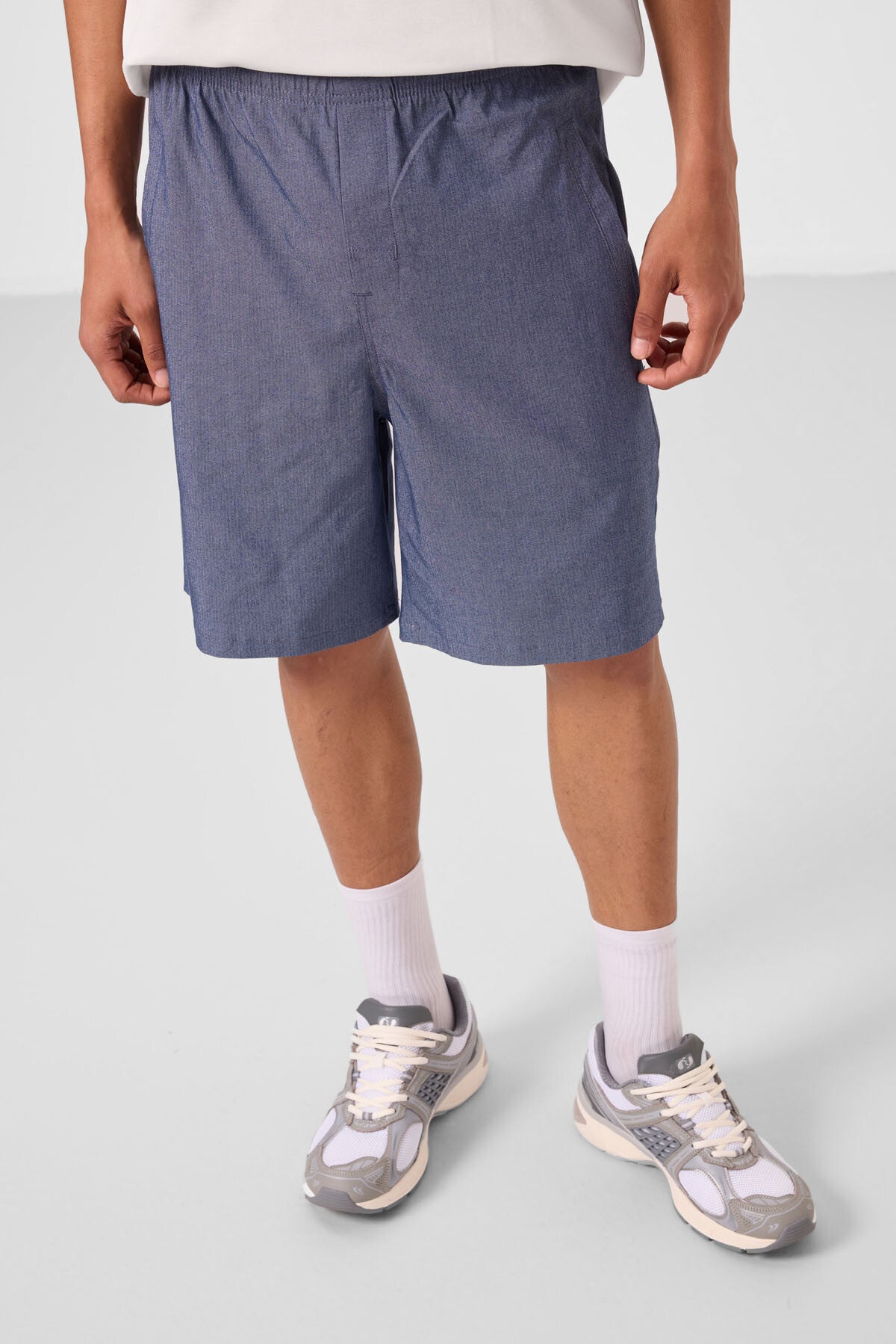 standart fit dokuma hafif esnek chino erkek şort - 81292 - Justyol