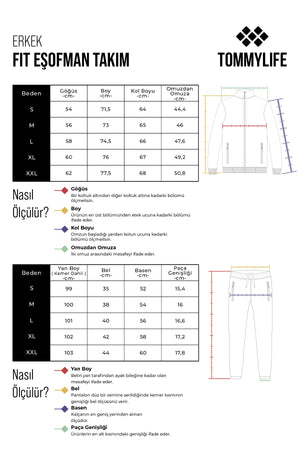 lacivert pamuklu kalin yumuşak dokulu comfort fit basic erkek eşofman takim - 85260 - Justyol