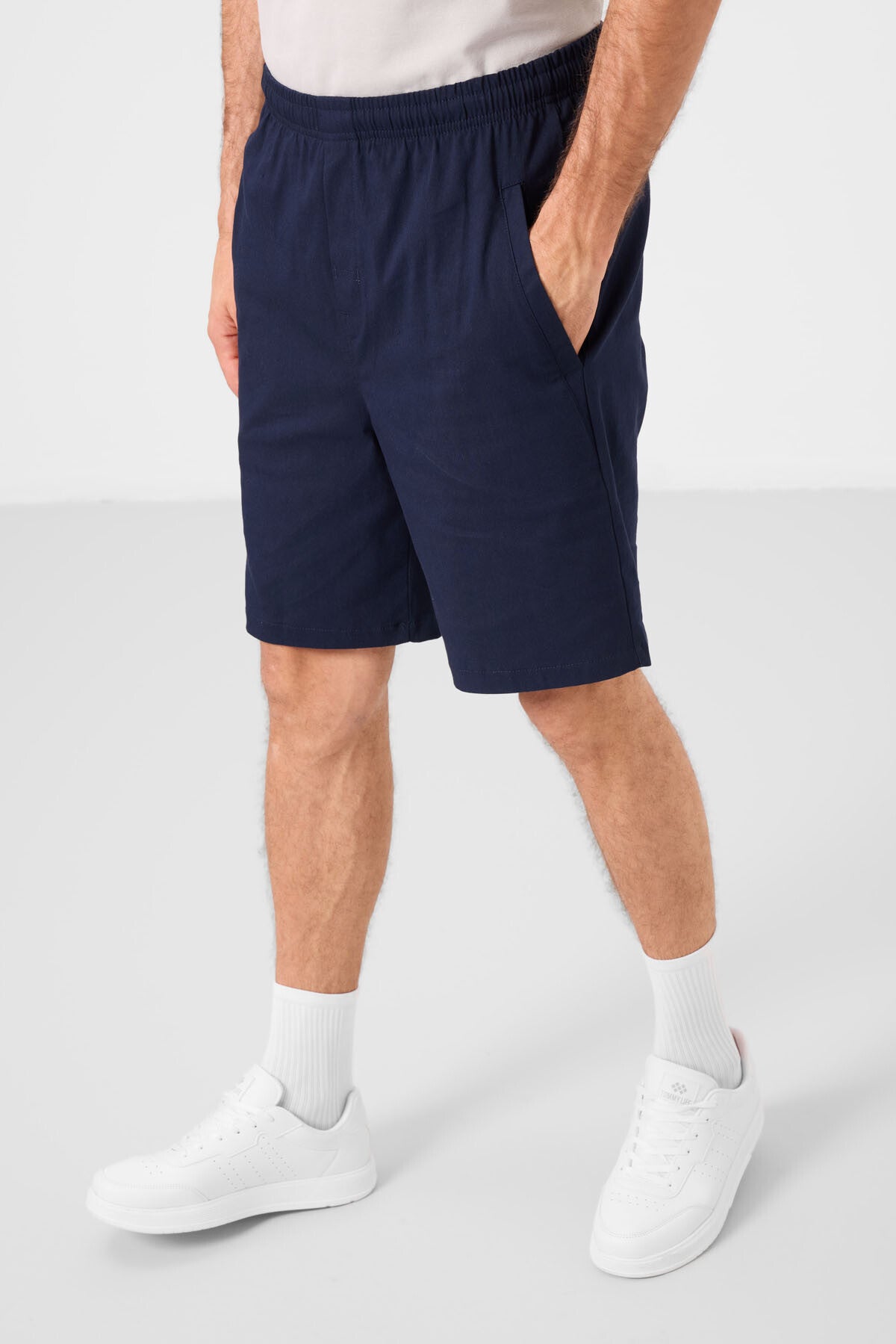 standart fit dokuma hafif esnek chino erkek şort - 81292 - Justyol