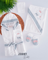 love you rabbits 4 piece bathrobe set - Justyol