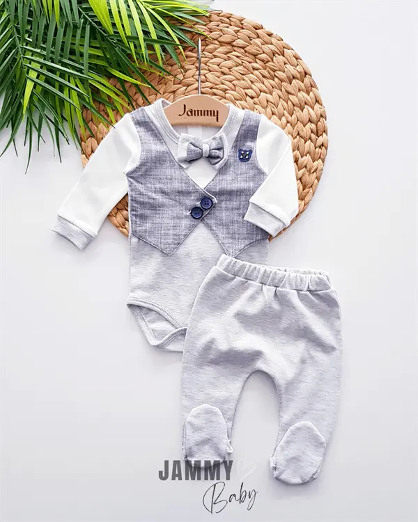 Lowell Vest Detailed Seasonal 2 - Piece Set - LIGHT BLUE - Justyol