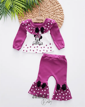 minnie mouse flare 2 - piece set - candy pink - Justyol