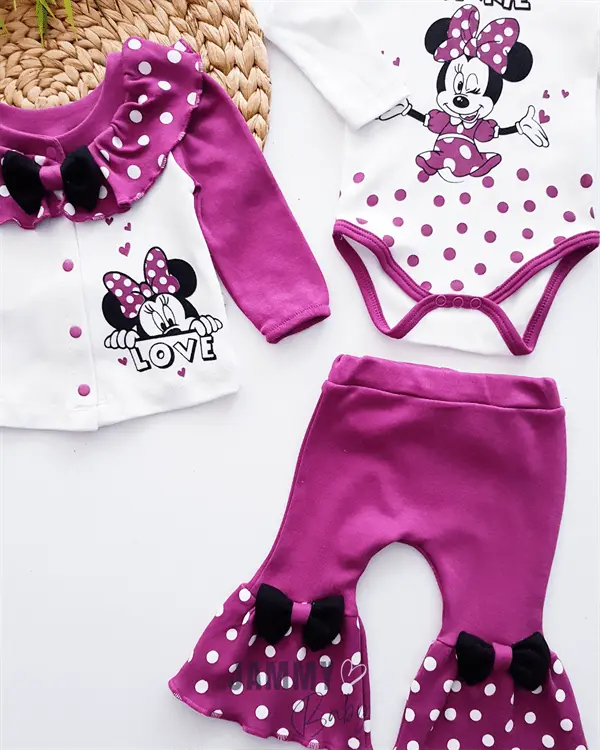 minnie mouse flacardigan suit - red - Justyol
