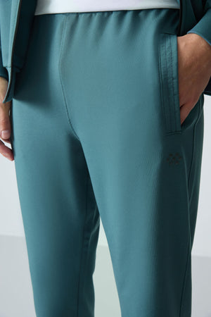 lacivert pamuklu kalin yumuşak dokulu comfort fit basic erkek eşofman takim - 85260 - Justyol