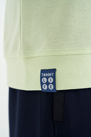 ön yazi nakişli o yaka oversize erkek çocuk t-shirt - 11147 - Justyol