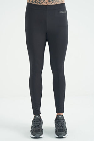 arka bilek baski detayli yüksek bel slim fit aktif spor erkek tayt - 84988 - Justyol