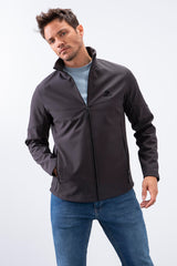 fermuarli dik yaka su ve rüzgar geçirmez softshell erkek mont - 88050 - Justyol