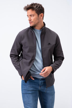 fermuarli dik yaka su ve rüzgar geçirmez softshell erkek mont - 88050 - Justyol