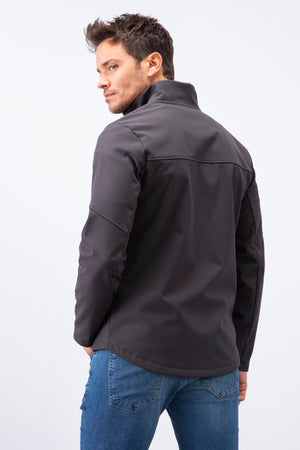 fermuarli dik yaka su ve rüzgar geçirmez softshell erkek mont - 88050 - Justyol
