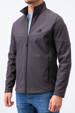 fermuarli dik yaka su ve rüzgar geçirmez softshell erkek mont - 88050 - Justyol